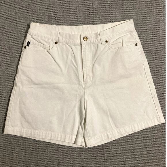 Lauren by Ralph Lauren Pants - Vtg Lauren Ralph Lauren Shorts Women's 12 (32X6) White Denim Preppy High Rise